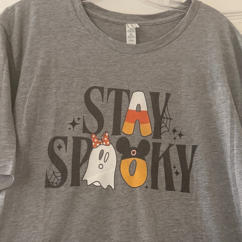 Disney Gray Stay Spooky Graphic T-Shirt